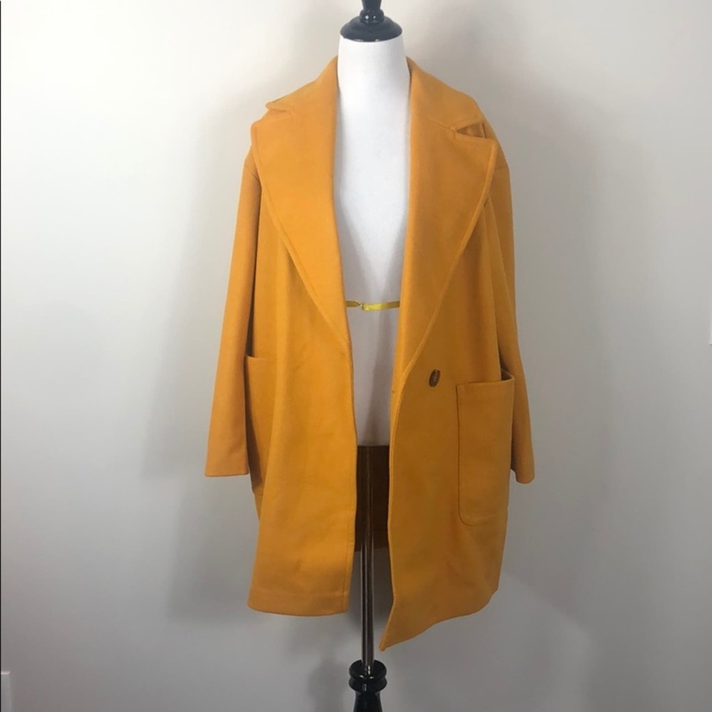 Topshop Carly Coat Yellow New Without Tags - Picture 3 of 7